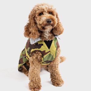 Dryrobe Dog Robe - Green Camo/Grey